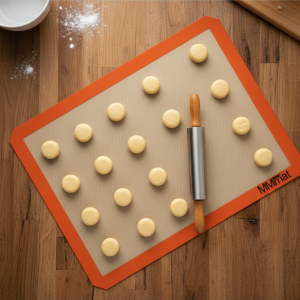 Ölçülü Silikon Hamur Açma ve Fırın Pişirme Matı – Yanmaz Yapışmaz Yüzey (30×40 cm)