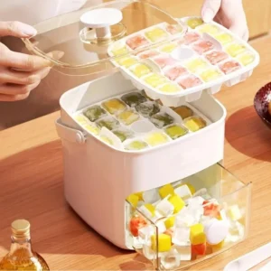 Kapaklı Buz Kalıbı ve Saklama Kabı Seti | Hazneli Pratik Buzluk